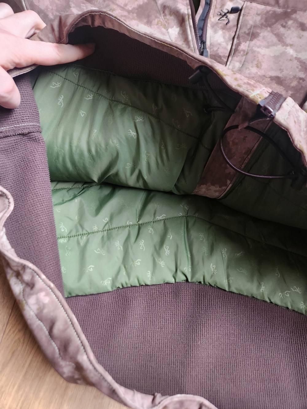 Browning Hells Canyon Speed Tan Camo Softshell Insulated Rain Jacket 3XL - Picture 5 of 9